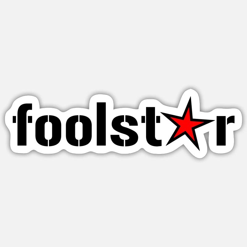 foolstar - Sticker Größe S (10 x 10 cm) - Mattweiß