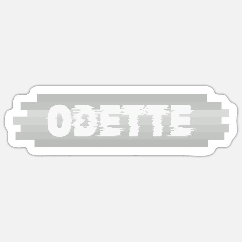Nom : Odette - Sticker taille S (10 x 10 cm) - blanc mat