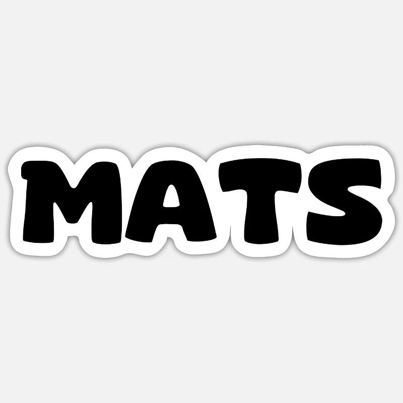 Nom - Tapis - Sticker taille S (10 x 10 cm) - blanc mat