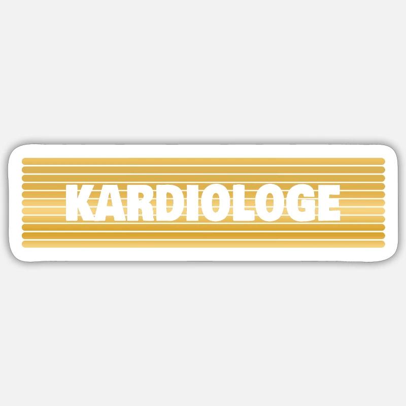 Gift for cardiologist - Sticker size S (10 x 10 cm) - white matte