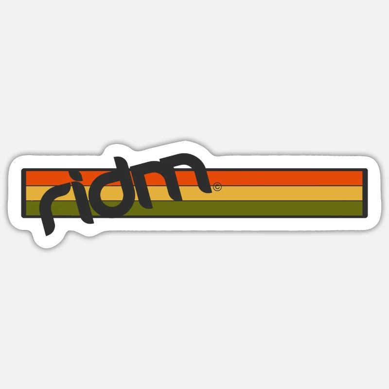 RIDM RastaFlag Logo - Sticker taille S (10 x 10 cm) - blanc mat