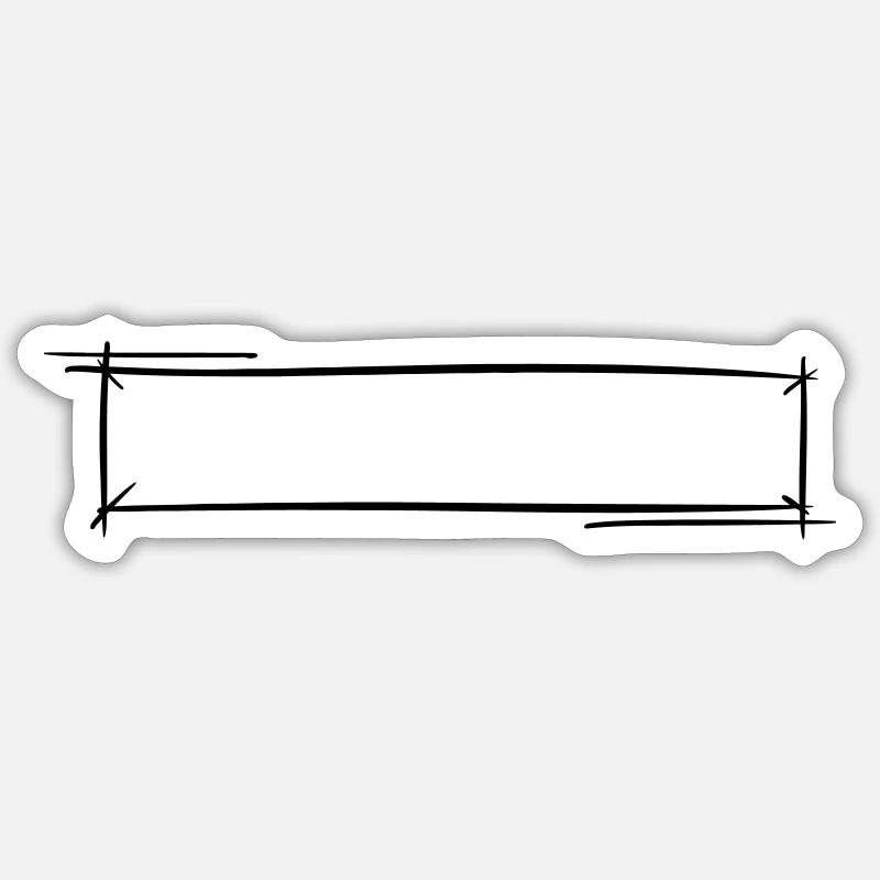 Decorative frame. Banner / Name Badge Template. Sticker size S (10 x 10 cm)