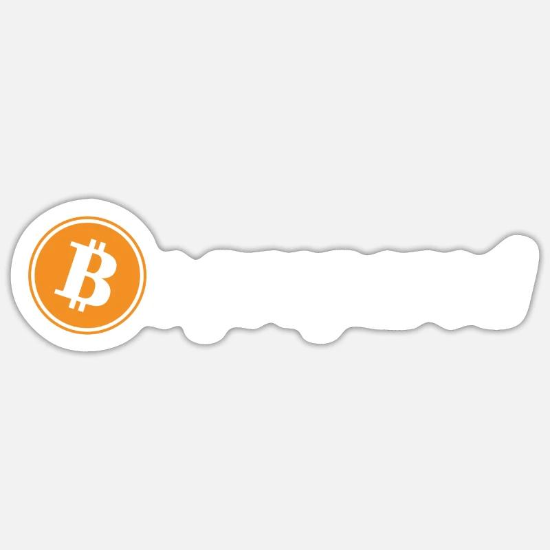 Logo Bitcoin Préparez-vous - Sticker taille S (10 x 10 cm) - blanc mat
