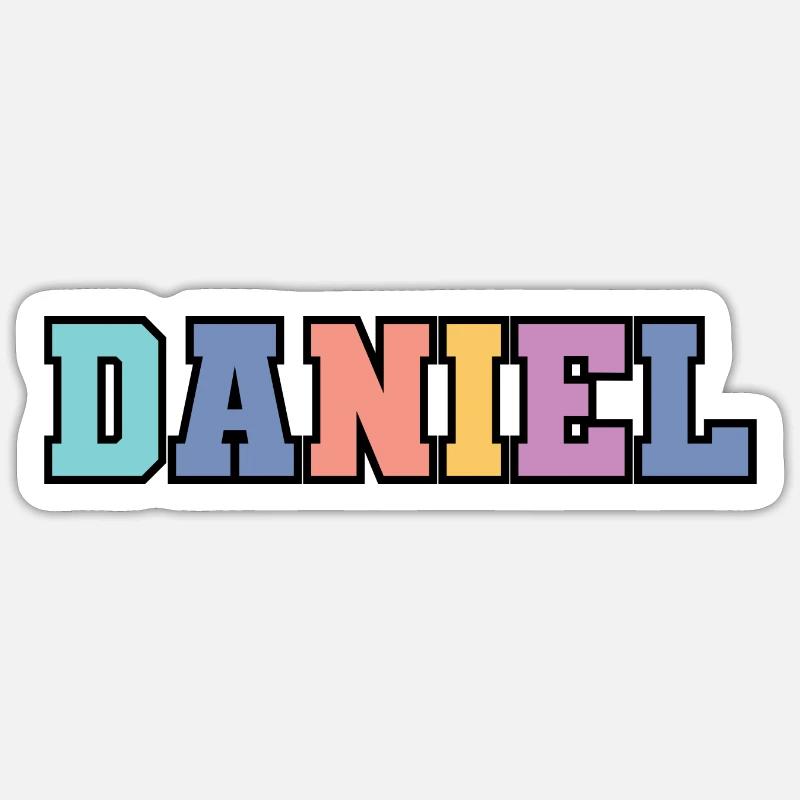 Nom - Daniel - Sticker taille S (10 x 10 cm) - blanc mat