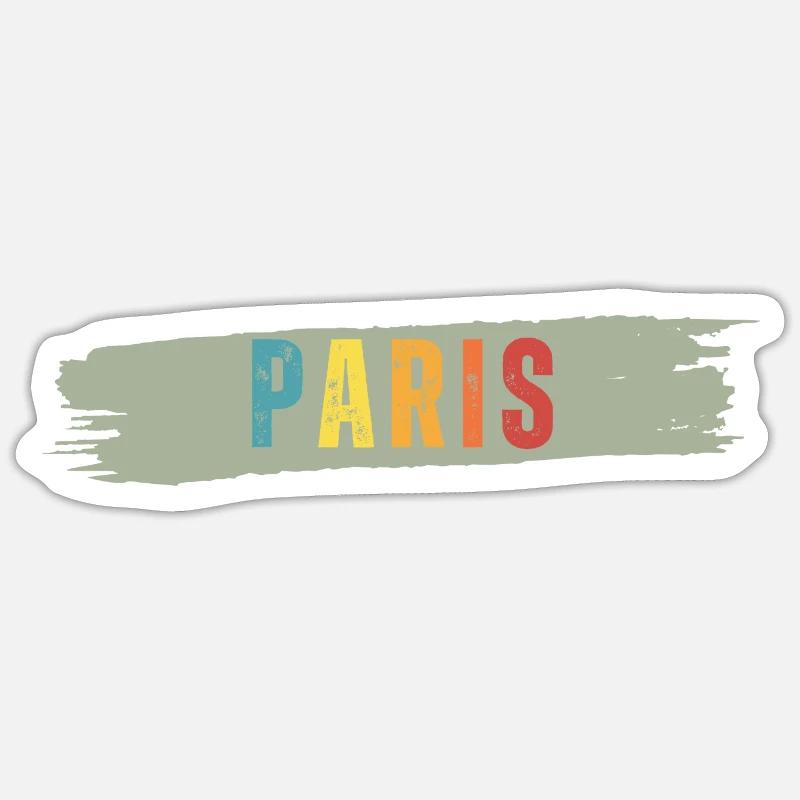 Paris - Sticker Größe S (10 x 10 cm) - Mattweiß