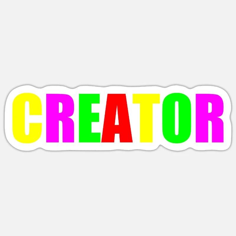 Creator - Sticker Größe S (10 x 10 cm) - Mattweiß