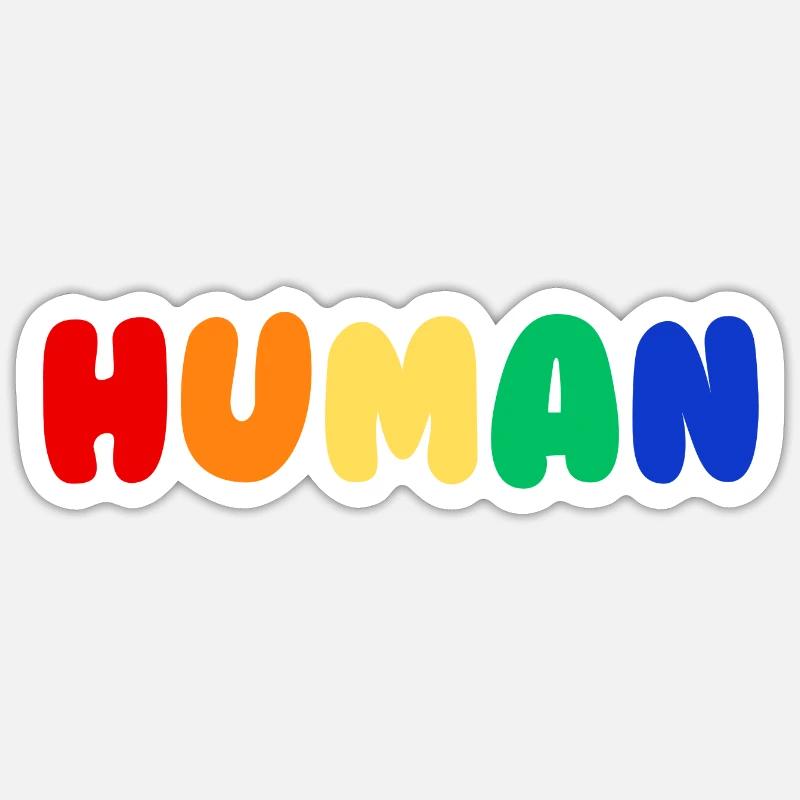 Human Pride Sticker size S (10 x 10 cm)