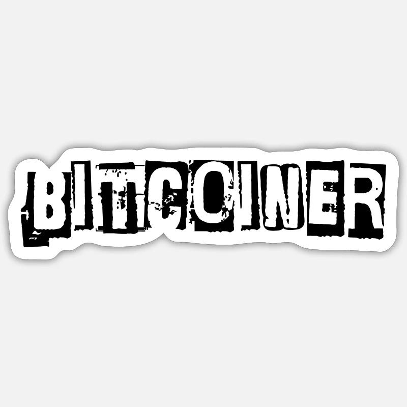 Bitcoiner | Crypto - Sticker Größe S (10 x 10 cm) - Mattweiß