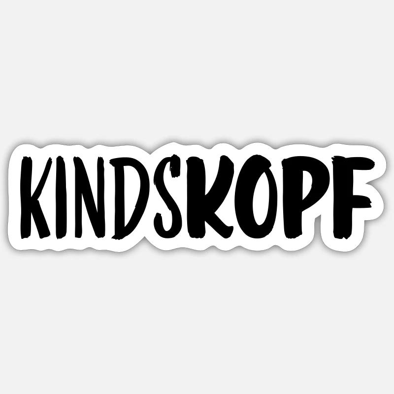 Tête d’enfant - Sticker taille S (10 x 10 cm) - blanc mat