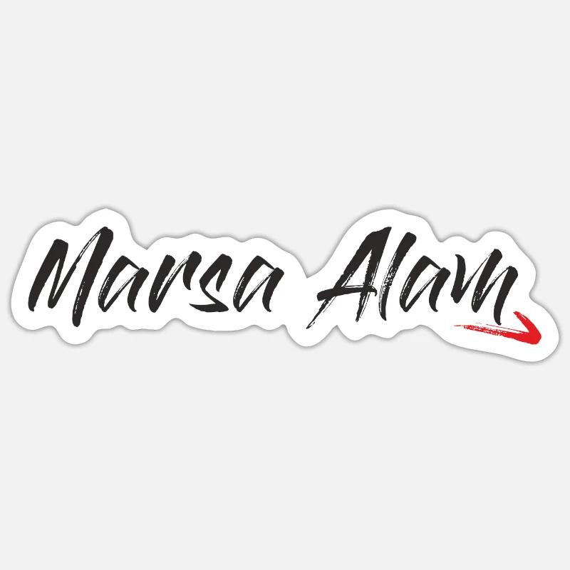 Marsa Alam, Égypte - Sticker taille S (10 x 10 cm) - blanc mat