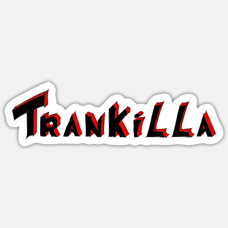 Trankilla 01 - Sticker taille S (10 x 10 cm) - blanc mat