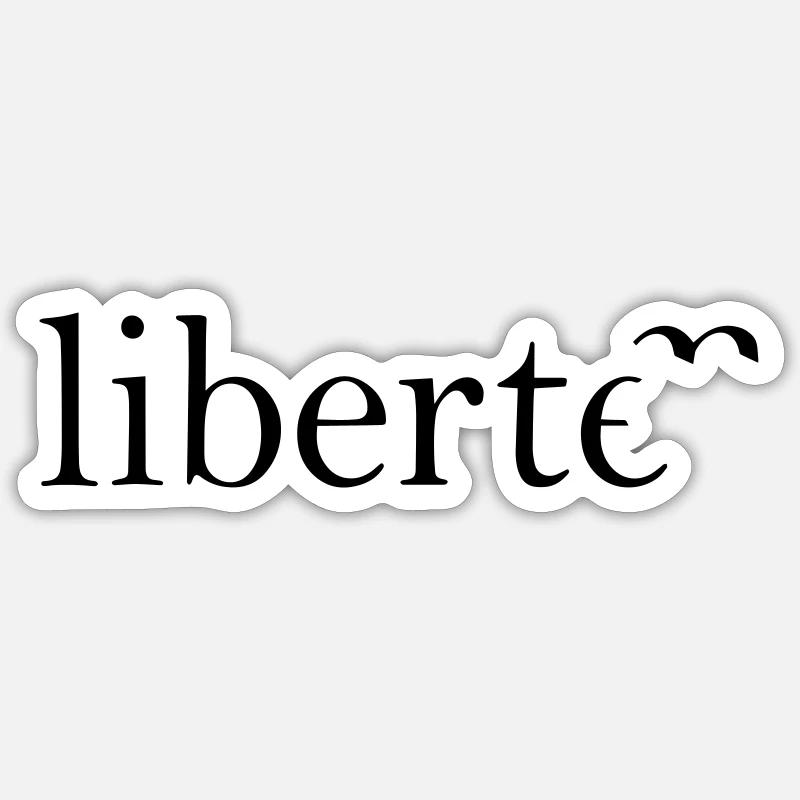 FREEDOM - Sticker size S (10 x 10 cm) - white matte