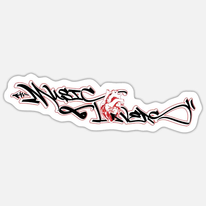 Mélomanes - Sticker taille S (10 x 10 cm) - blanc mat