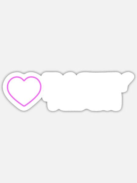 Party Team Herz - Sticker Größe S (10 x 10 cm) - Mattweiß
