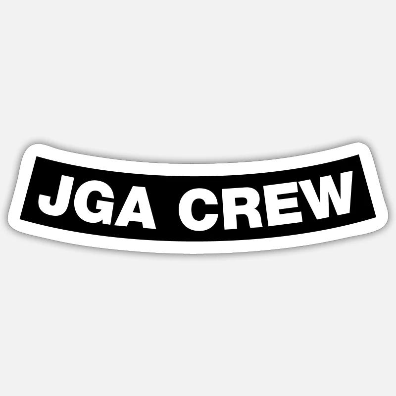 Bachelor Party Crew Element Bottom (MC Rocker Cowl Design) - Sticker size S (10 x 10 cm) - white matte
