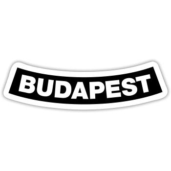 Budapest Chapter Element (JGA MC-Rocker-Design) - Sticker Größe S (10 x 10 cm) - Mattweiß - Vorne