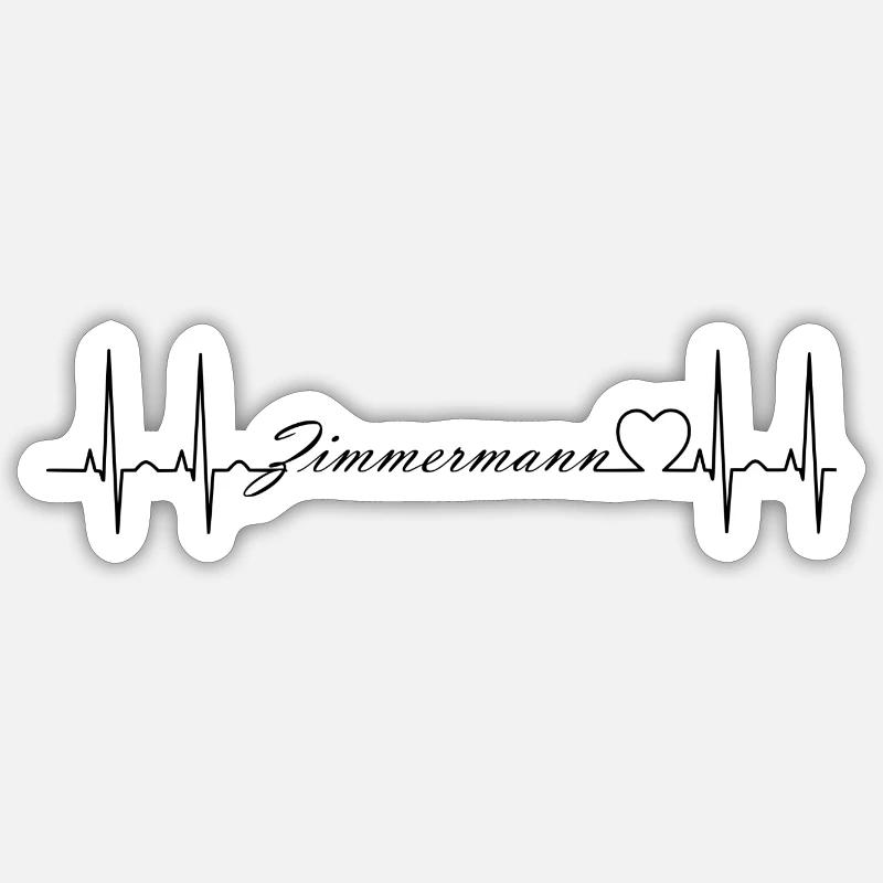 Zimmermann Sticker Größe S (10 x 10 cm)