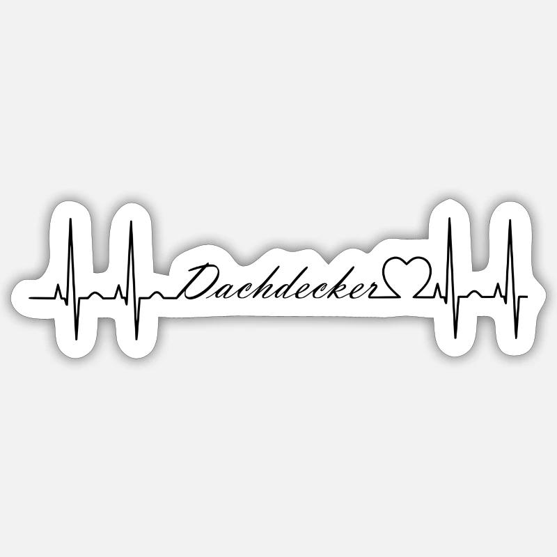 Dachdecker - Sticker Größe S (10 x 10 cm) - Mattweiß