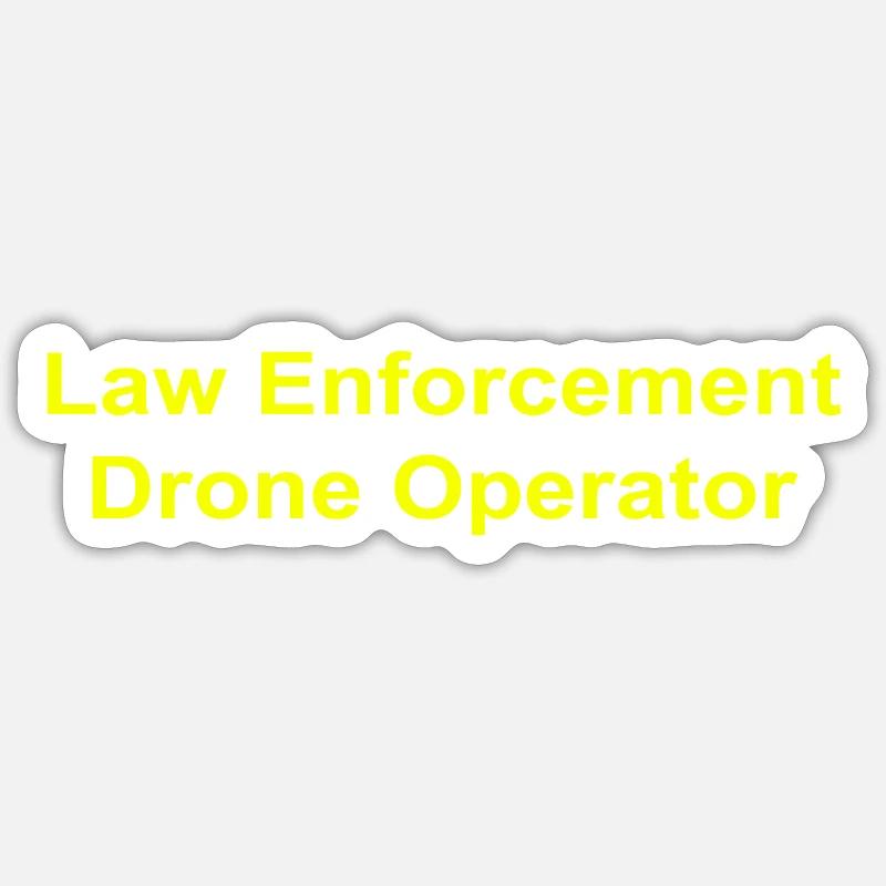 Opérateur de drone d’application de la loi - Sticker taille S (10 x 10 cm) - blanc mat