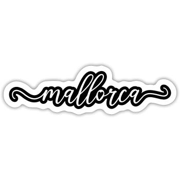 Mallorca Heart Love - Sticker size S (10 x 10 cm) - white matte - Front