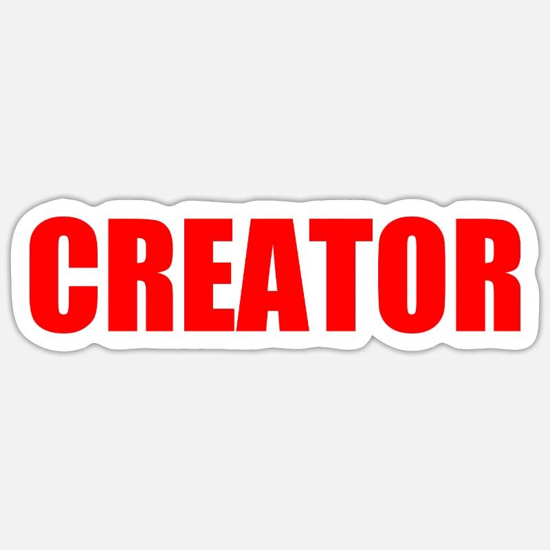 Creator - Sticker Größe S (10 x 10 cm) - Mattweiß