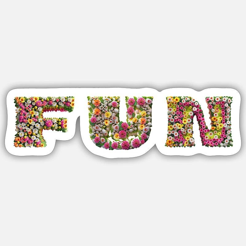 FUN & Funny - Sticker size S (10 x 10 cm) - white matte