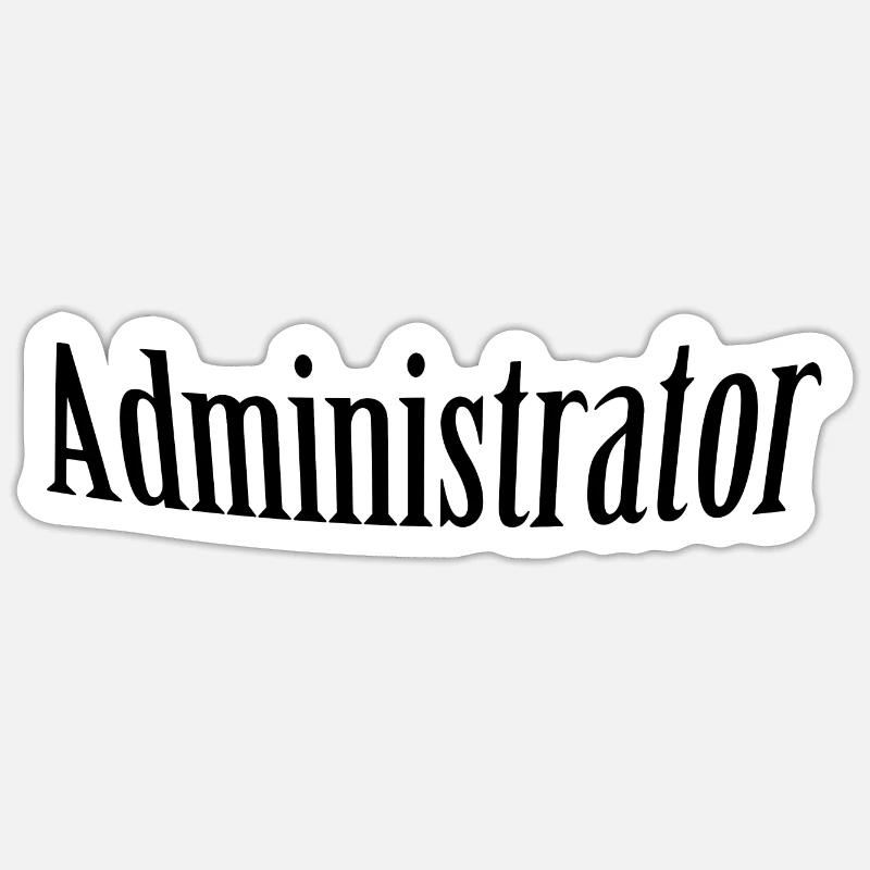 Administrator - Sticker Größe S (10 x 10 cm) - Mattweiß