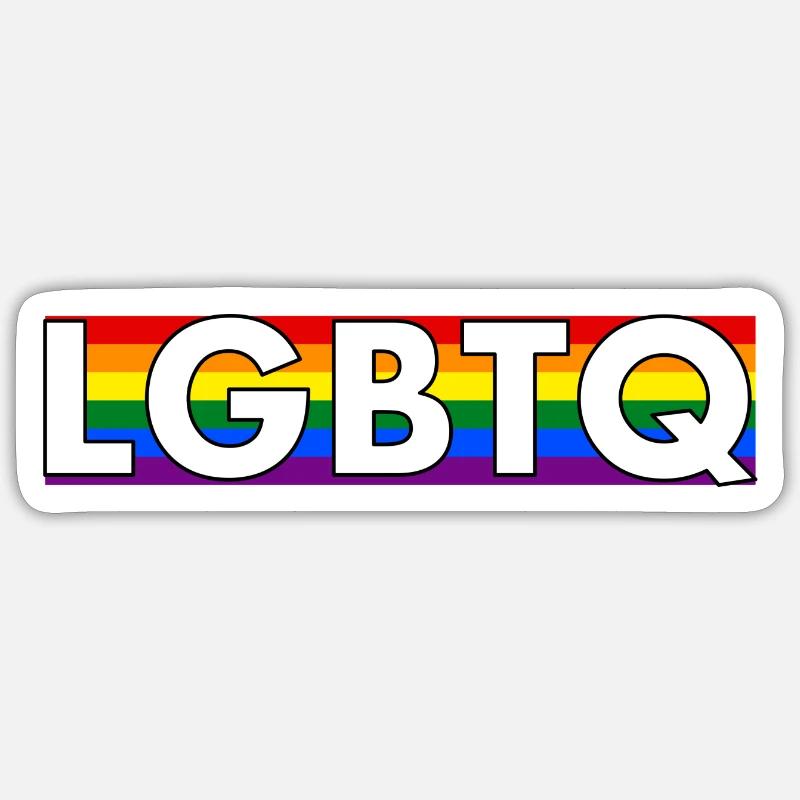 LGBTQ-Regenbogen - Sticker Größe S (10 x 10 cm) - Mattweiß