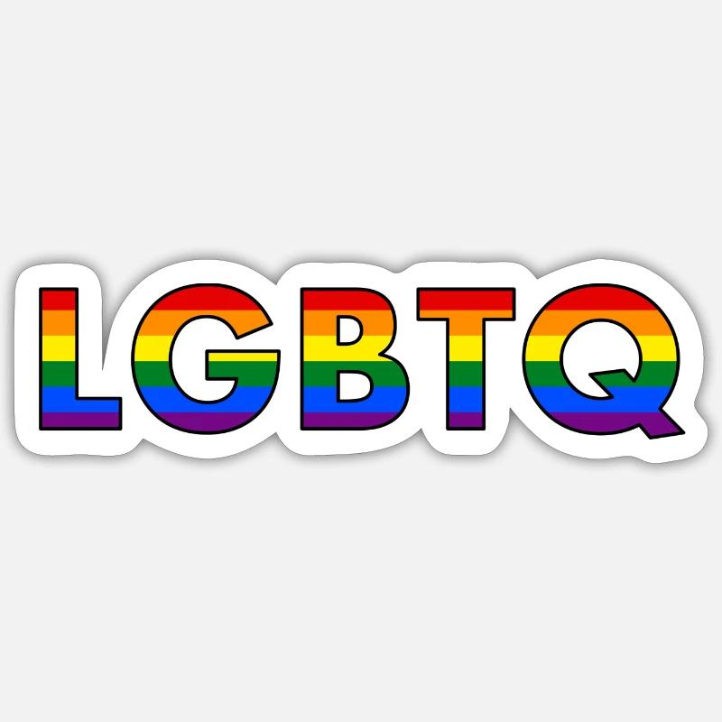 Drapeau arc-en-ciel LGBTQ Sticker taille S (10 x 10 cm)