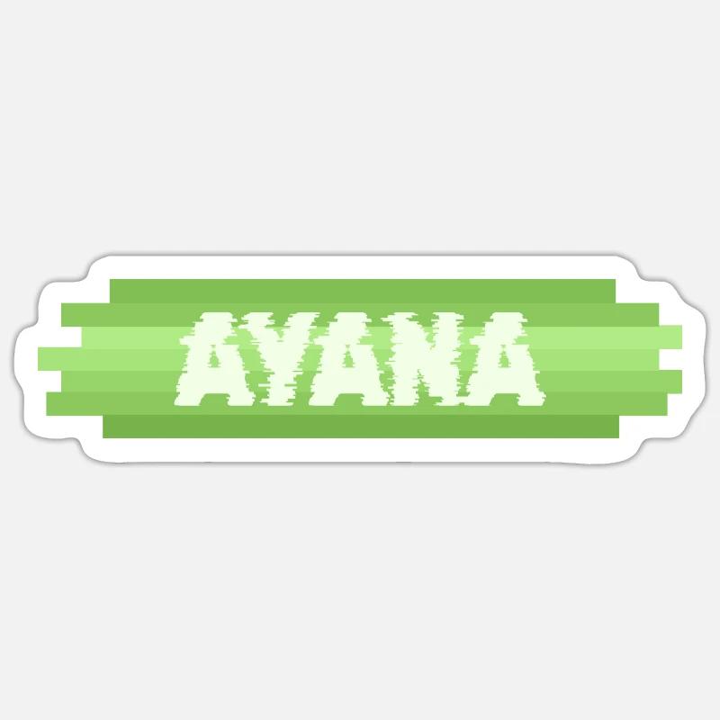 Ayana comme idée cadeau - Sticker taille S (10 x 10 cm) - blanc mat