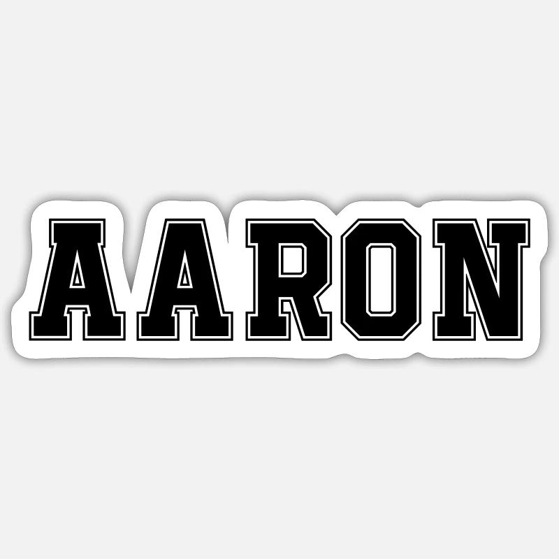aaron - Sticker Größe S (10 x 10 cm) - Mattweiß