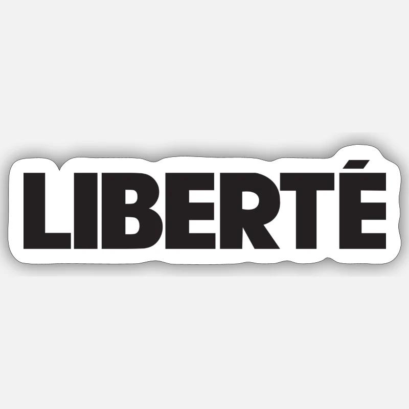 Liberte - Sticker taille S (10 x 10 cm) - blanc mat
