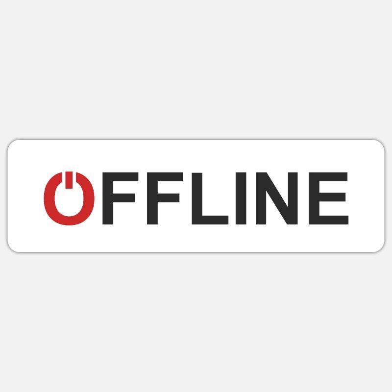 OFFLINE 2 Sticker Größe S (10 x 10 cm)