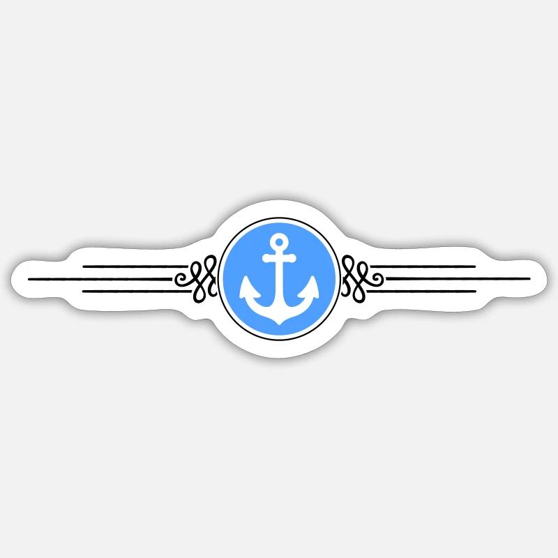 Symbole d’ancre Dash - Sticker taille S (10 x 10 cm) - blanc mat