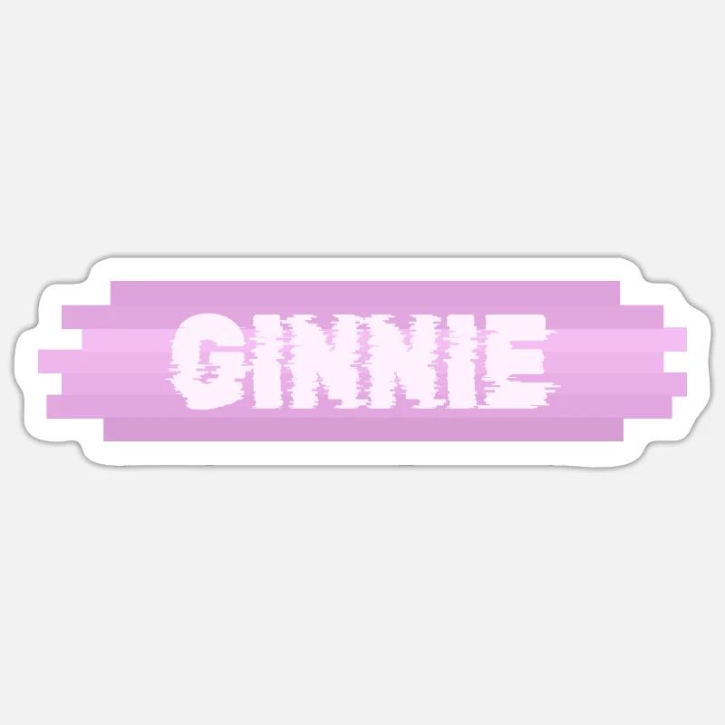Gift for Ginnie - Sticker size S (10 x 10 cm) - white matte