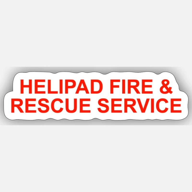 Helipad Fire & Rescue Service - Generic Range Sticker size S (10 x 10 cm)