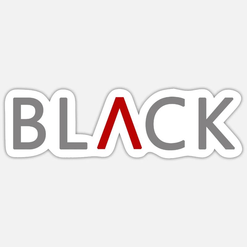 BLACK avec style - Sticker taille S (10 x 10 cm) - blanc mat
