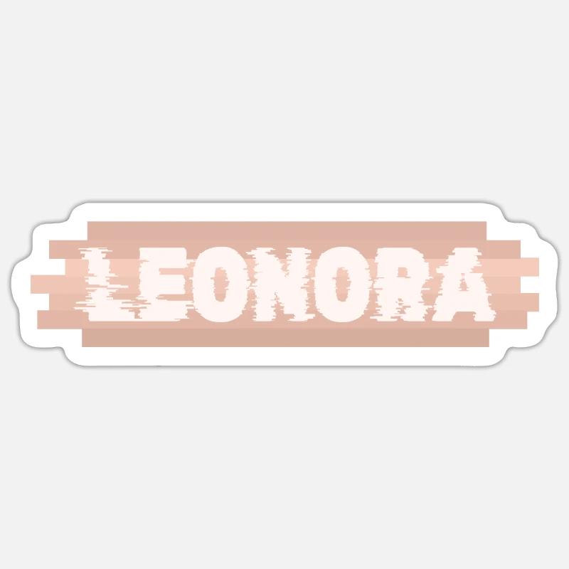 First name Leonora - Sticker size S (10 x 10 cm) - white matte