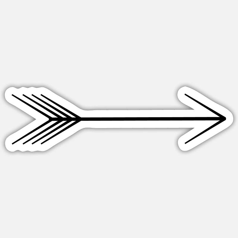 flèche - Sticker taille S (10 x 10 cm) - blanc mat