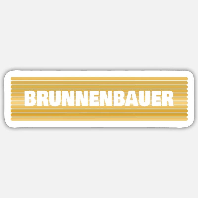 Profession Constructeur de puits Sticker taille S (10 x 10 cm)