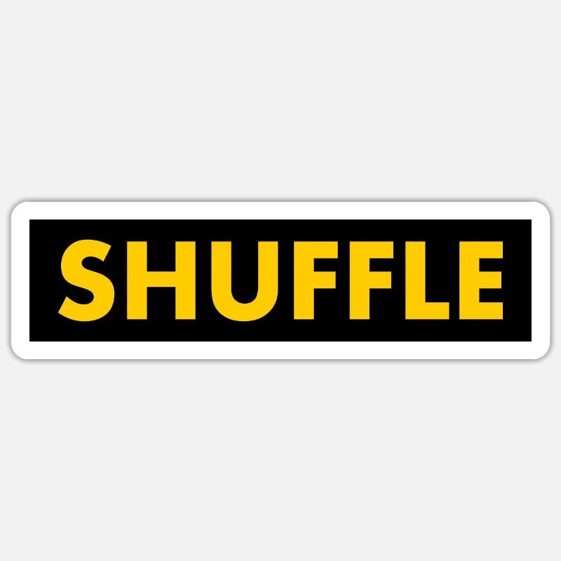 Shuffle - Sticker taille S (10 x 10 cm) - blanc mat