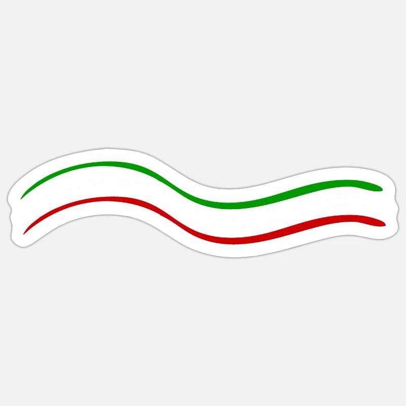 Vert Blanc Rouge - Sticker taille S (10 x 10 cm) - blanc mat