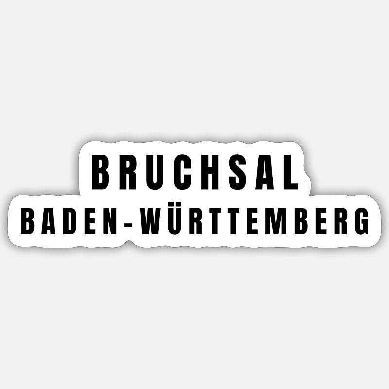 Bruchsal, Bade-Wurtemberg - Sticker taille S (10 x 10 cm) - blanc mat
