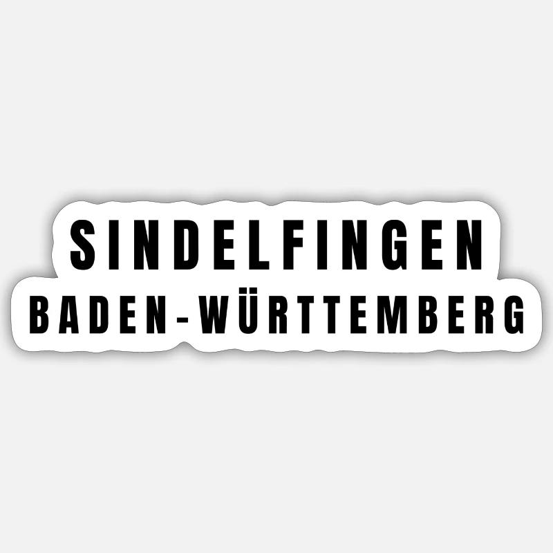 Sindelfingen, Bade-Wurtemberg - Sticker taille S (10 x 10 cm) - blanc mat