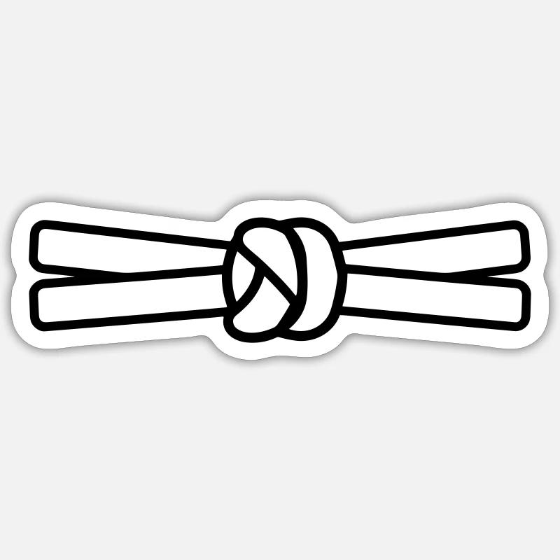 ceinture - Sticker taille S (10 x 10 cm) - blanc mat