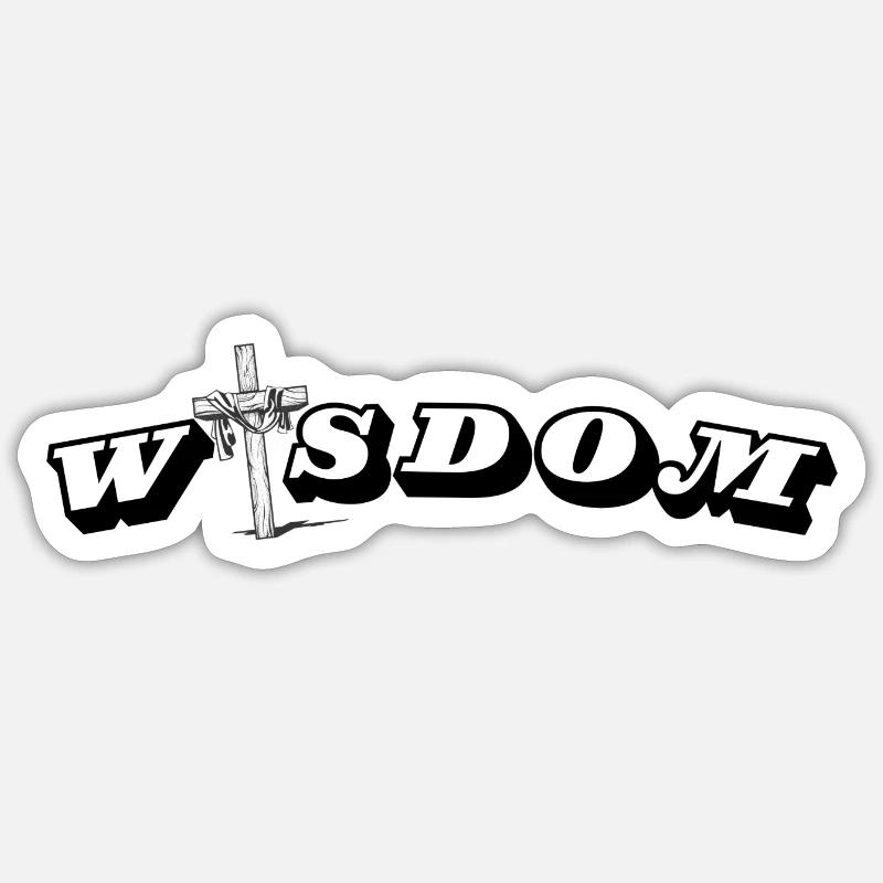 Wisdom - Sticker Größe S (10 x 10 cm) - Mattweiß