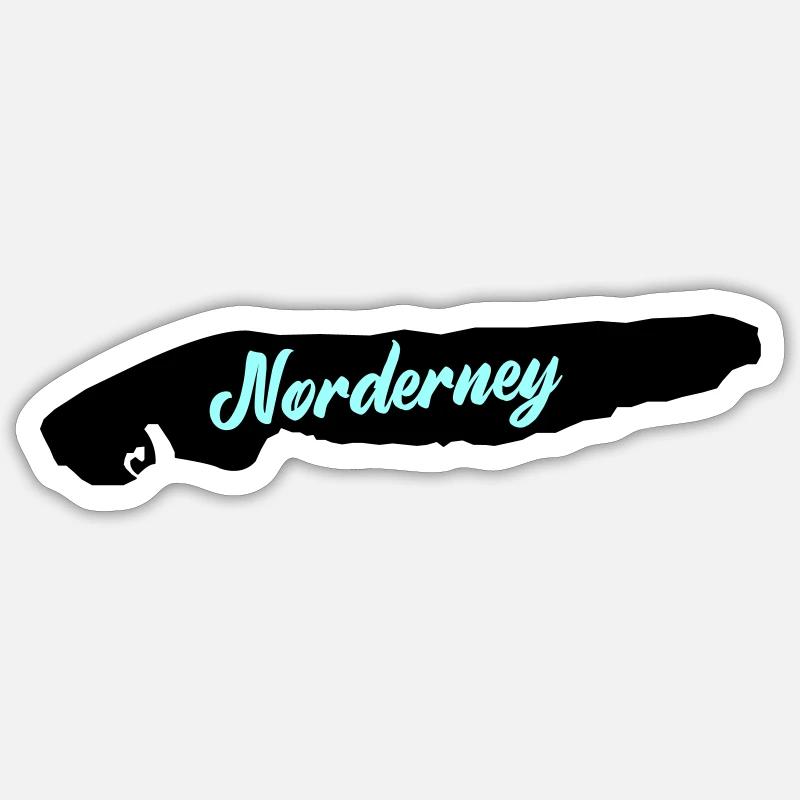Île Norderney Sticker taille S (10 x 10 cm)