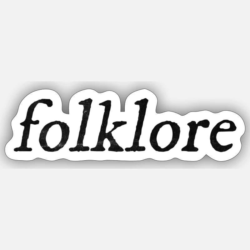 Folklore - Sticker taille S (10 x 10 cm) - blanc mat