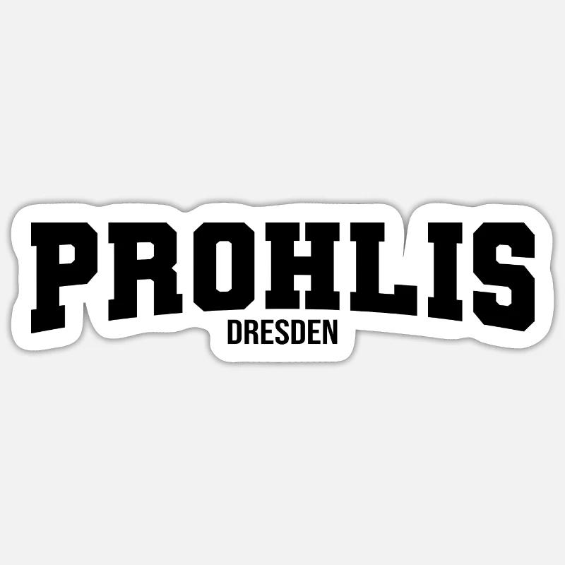 Prohlis Dresden Stadteil Nicki - Sticker Größe S (10 x 10 cm) - Mattweiß