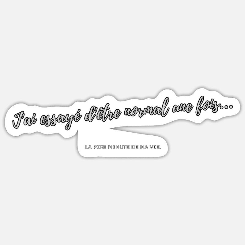 Normal - Sticker taille S (10 x 10 cm) - blanc mat